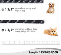 Hi Kiss Dog/Puppy Obedience Recall Training Agility Lead - 30 Feet / U1:Black-Diam 1/3" - image 2
