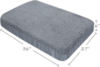 Waterproof Dog Bed Covers Replacement Washable 41 x 29 inch – Essentials for Dogs - Grey / 27 x 36 x 6inch - image 4