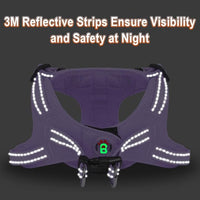 Dog Harness Step in Dog Vest Harness, Reflective Adjustable Puppy No Pull Harness Breathable Soft for Small and Medium Dogs Cats, Violet Purple, XS