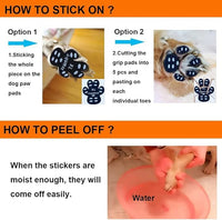 Dog Anti Slip Paw Grips Traction Pads,Dog Feet Stickers with Stronger Self-Adhesive Paw Pad Provide Traction for Senior, Injured Dogs,12 Sets (48 pcs) M Black