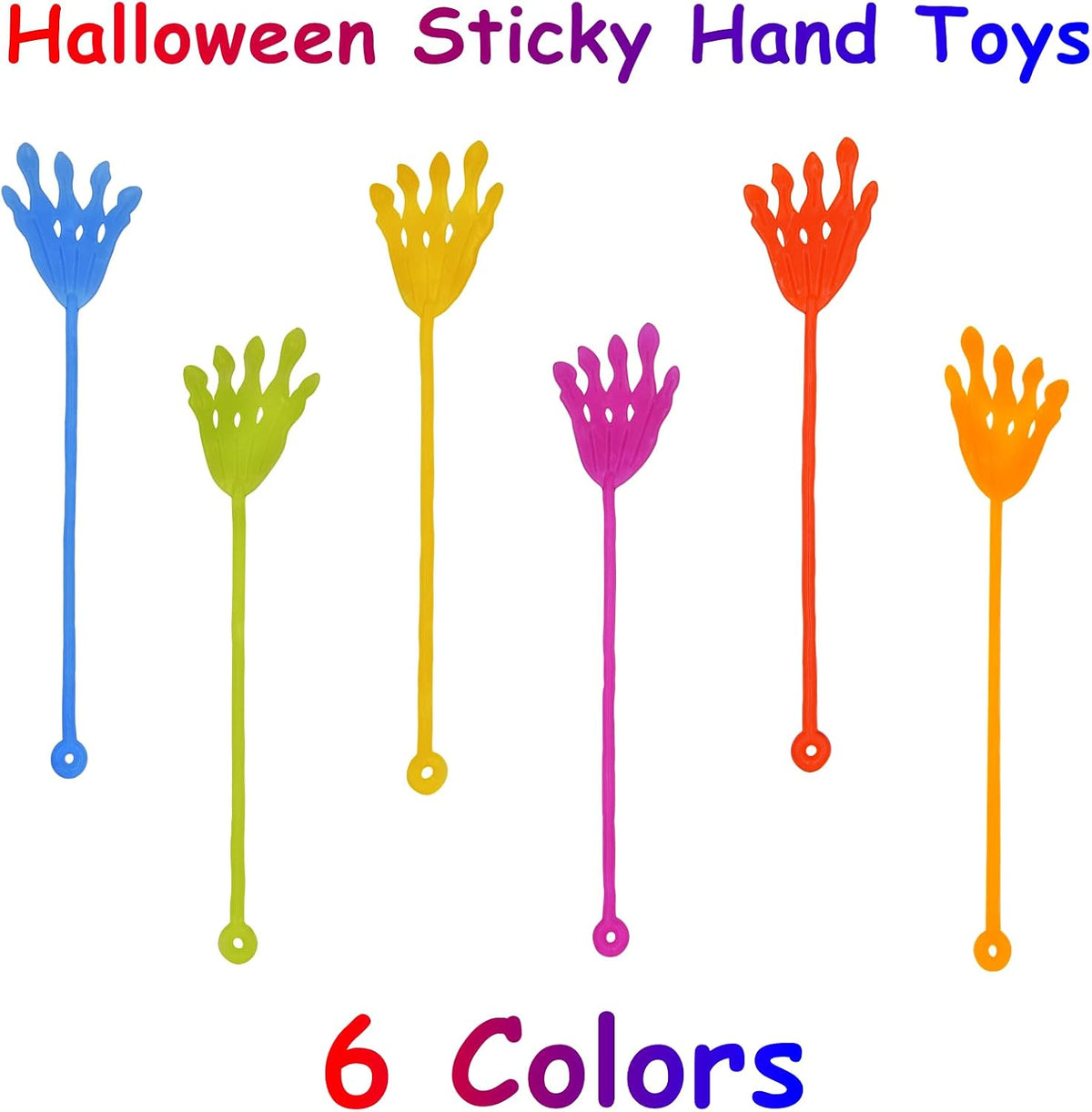 36 Pack Halloween Sticky Hands Toys Spider Web Cat Bat Pumpkin Candy - Halloween Sticky Hand B24 - image 2