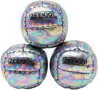 Zeekio Galaxy 12 panel leather juggling balls, pack of 3 in dark blue - view 11