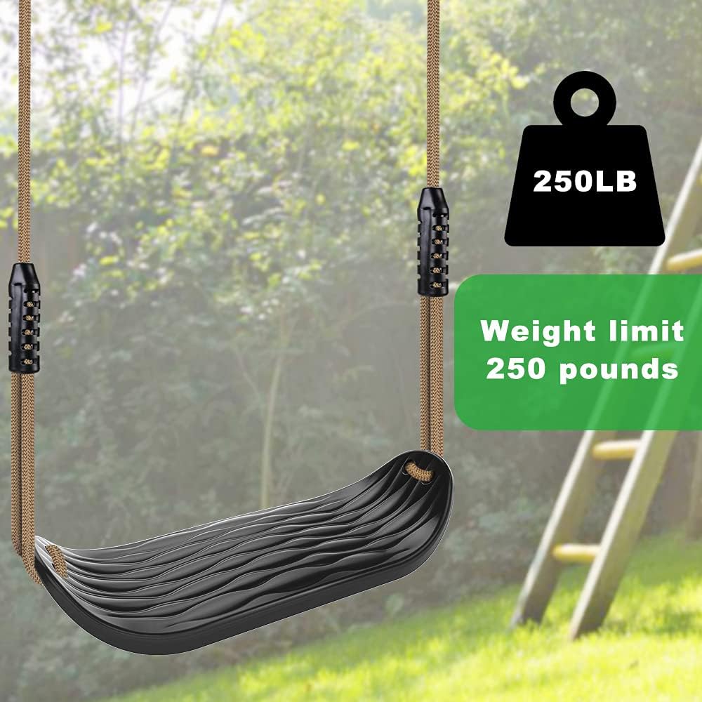 SELEWARE Heavy Duty Swing Seat Replacement, Kids & Adults - Black, 1 Pack - image 4