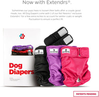 Pet Parents Washable Dog Diapers + Extendrs of Durable Doggie Diapers - Princess / Small (9-15") - image 2