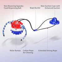 Interactive Dog Toys - Aggressive Chewer Suction Cup Tug of War, Indestructible Puzzle Toys & Treat Dispensing Ball for Dog Enrichment