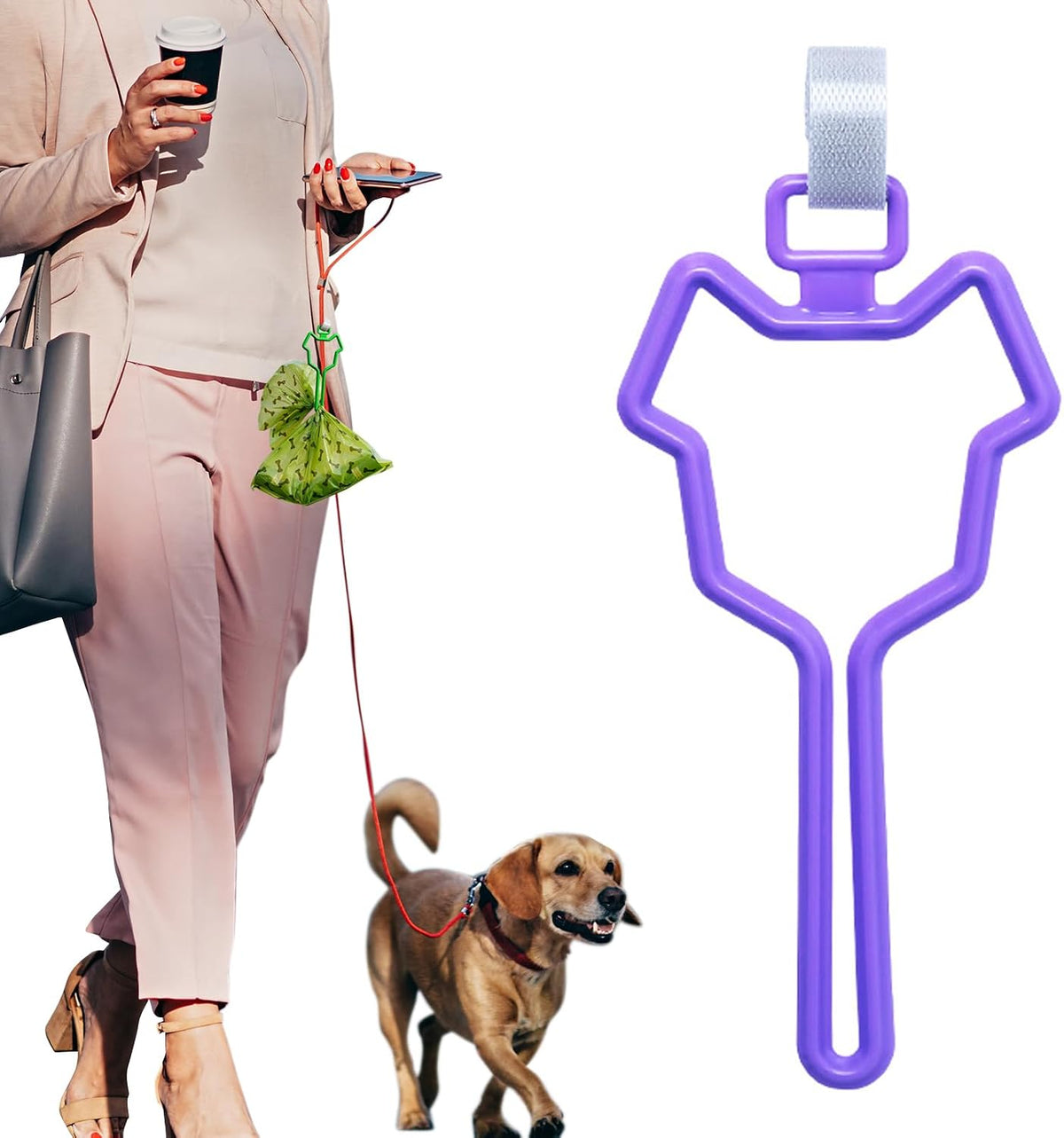 Dalzom 2Pcs Dog Poop Bag Holder - Purple