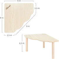 Niteangel triangle wooden hamster play platform, 9 by 9 inches - view 2