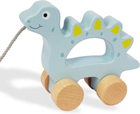Baby Toys Car,Wooden Pull Along Toy for Toddlers 1 2 3 Year Olds – Fun for Kids & Family - Dinosaur