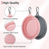 Kytely Collapsible Dog Bowls Medium - Grey & Pink / Small - image 4