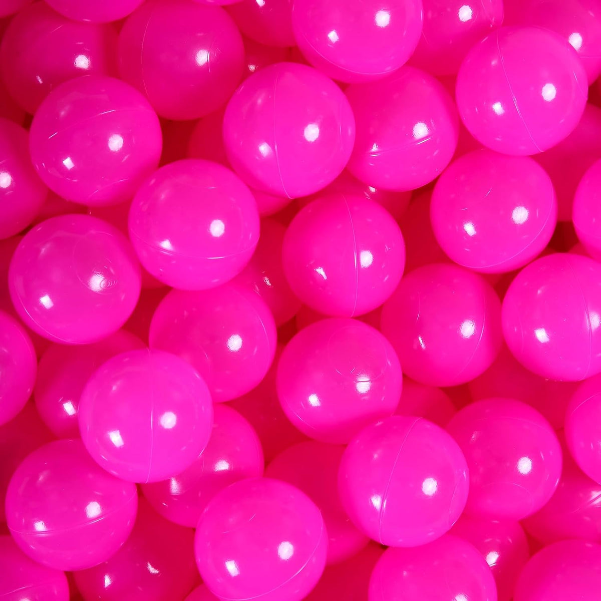 Ball Pit Balls for Kids, Plastic Refill 2.2 Inch Balls - Pink