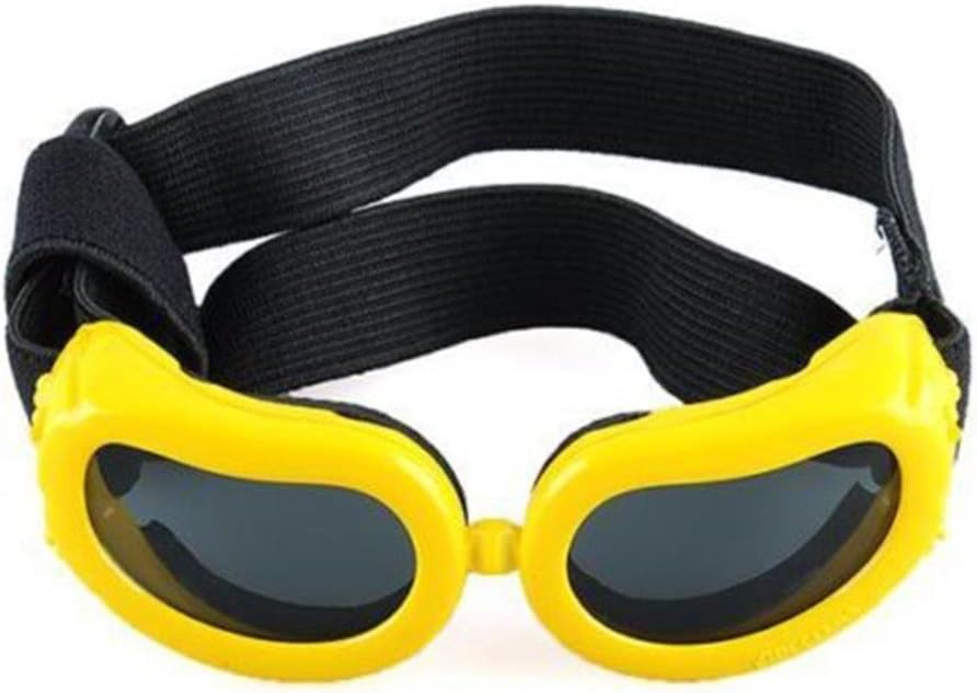 Outdoor Dog Sunglasses Anti-UV Eye Protection Goggles Waterproof - Yellow