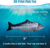 TOOGE 2 Pack 9" Floppy Fish Cat Toys with SilverVine and Catnip - Salmon + Rainbow Trout - image 4