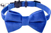 Cat Collar Breakaway with Bell and Removable Bow Tie Safety Buckle - Royal Blue