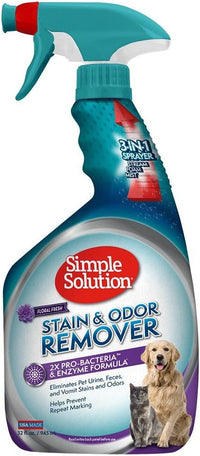 Simple Solution Pet Stain & Odor Remover, Enzyme Stain Cleaner - Floral Fresh / 32 Fl Oz (Pack of 1)