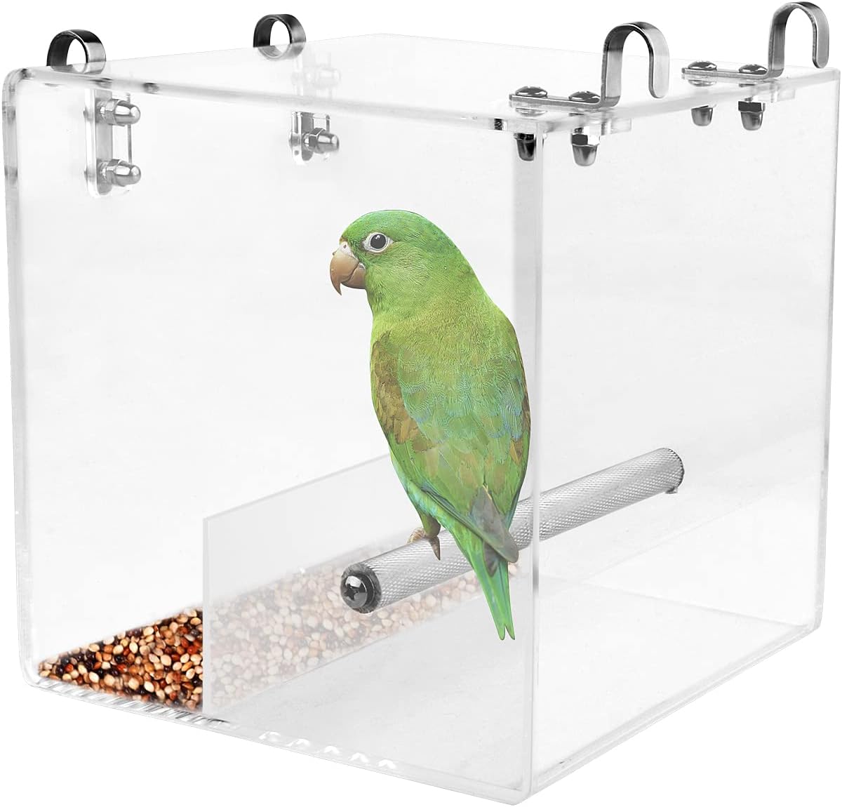 No Mess Bird Feeder for Cage - Small-5.1 Inch x 5.1 Inch