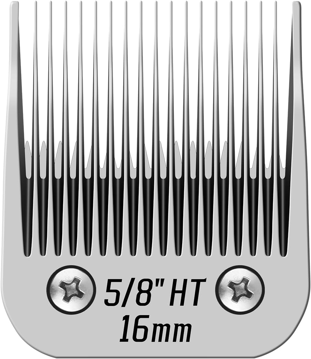 10# Grooming Ceramic Pet Clipper Blades Compatible with Andis & Oster - Silver / 5/8HT 16mm