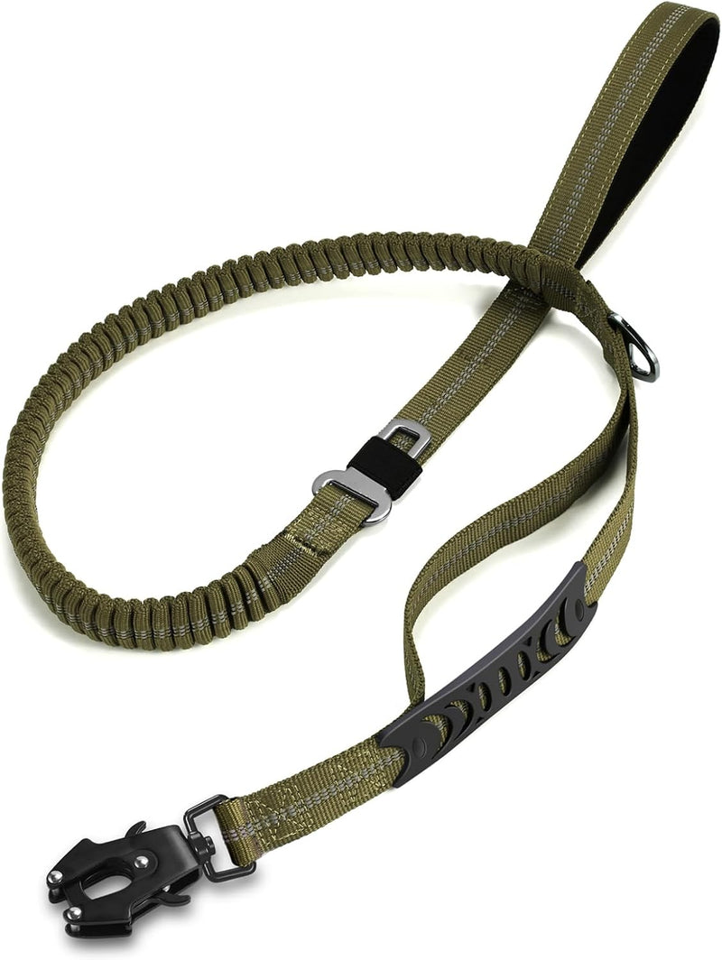 Heavy Duty Dog Leash, Advanced Easy Metal Clip - Army Green
