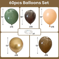 Sage Green Brown Balloons - Sage Green Brown - image 2