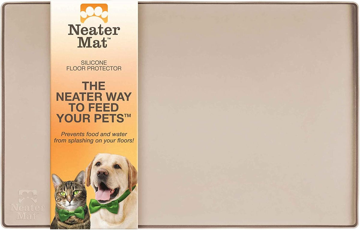 Neater Pet Brands Neater Mat Cat & Dog Food Mat - 16"L x 10"W / Cappuccino