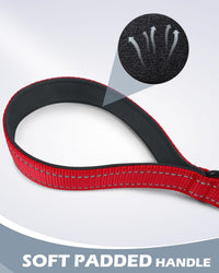Joytale Short Dog Leash for Close Control & Training, 18" - 1.5 ft / Red - image 3