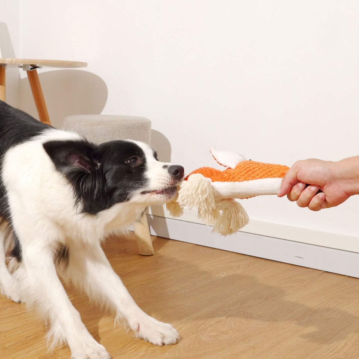 Tug of War Dog Toy, Crinkle Dog Toys for Large Dog - Fox - image 4