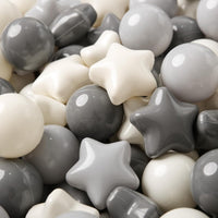 TRENDPLAY Star Ball Pit Balls for Toddlers 50 100 200 Count Star - Gradient Creamy Gray / 200 - image 3