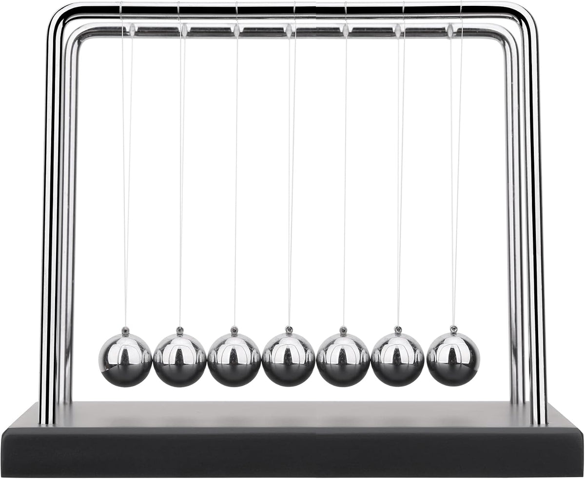 QLKUNLA Newtons Cradle Balance Balls Science Physics Gadget Desktop - 7 Beads - image 3