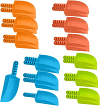 4E's Novelty 12 pack of 8 inch plastic sand shovels for kids in assorted colors - view 2