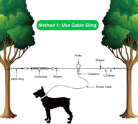 XiaZ Dog Tie Out Cable, Pet Lead for Yard, Camping, Outdoor - 150ft for 1 dog / Silver - image 4