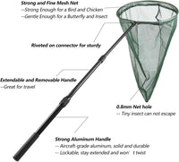 Professional Insect and Butterfly Net with 14" Stainless Ring - image 3