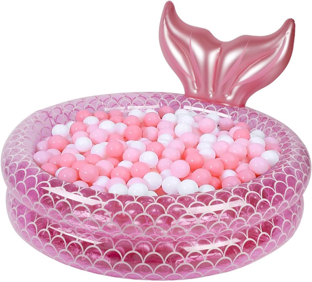 Benelet 47 inch inflatable mermaid kiddie pool and ball pit - view 4