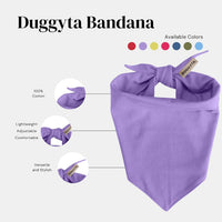 Premium Solid Olive Dog Bandana - Purple / Small - image 3