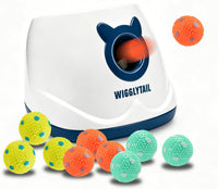 Automatic Dog Ball Launche with 9 Balls – Essentials for Dogs - WHITE