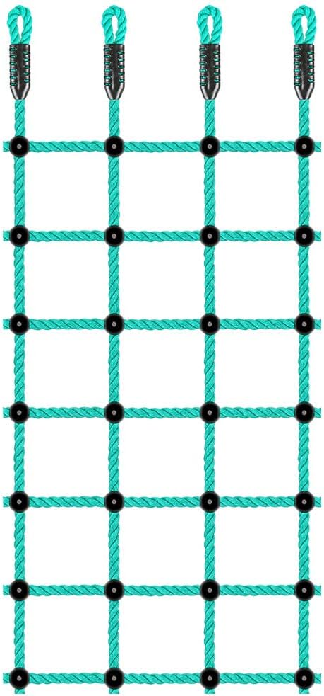 Climbing Cargo Net 49" x 77" Heavy Duty Climbing Rope Net for Outdoor - Green / 30" x 75"