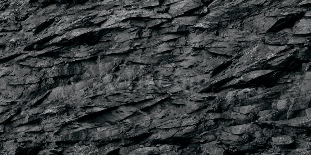 VIP. LINE 3D Effect Black Stone Texture Aquarium Background Poster - 60" x 30"/ 152 x 76cm