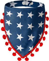 Halloween Dog Bandanas with No Tricks Sign - American Flag E / Large