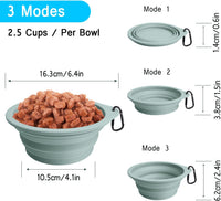 2-pack silicone collapsible dog bowls for travel, BPA free and dishwasher safe - view 3