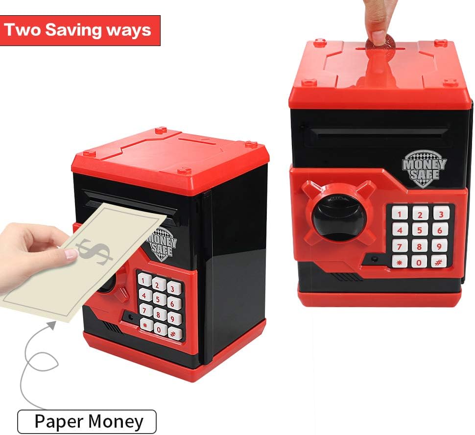 HUSAN rose gold electronic ATM piggy bank for kids with password keypad - view 37