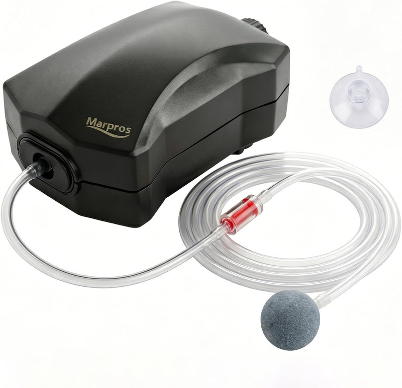 Aquarium Air Pump Single Outlet/Dual Outlet Adjustable Aerator - M-100 2W (10-30gal)