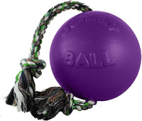 Jolly Pets Romp-N-Roll Rope & Ball Dog Toy - Blueberry / Small (4.5 in) - image 4