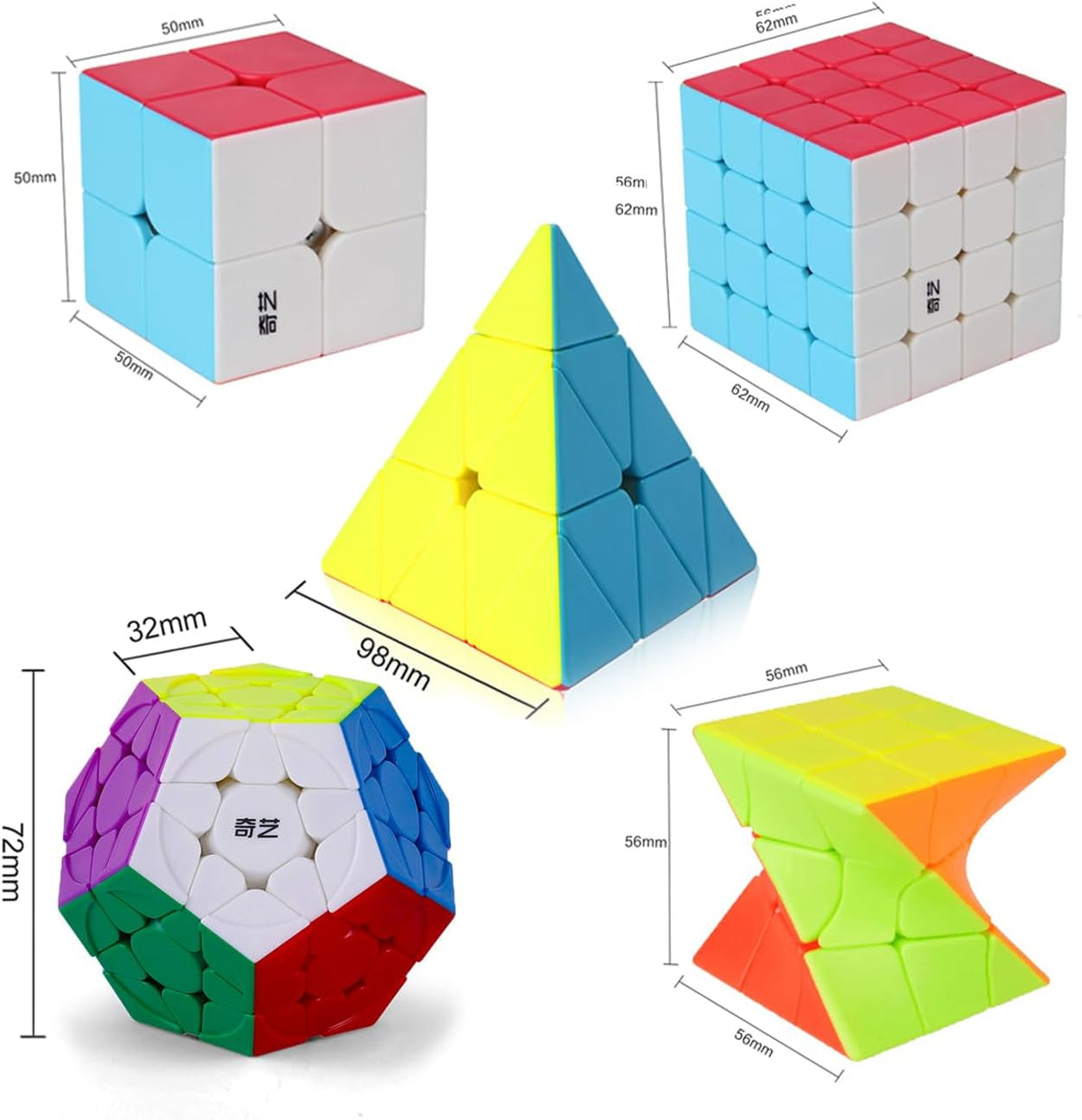 Megaminx Cube, Roxenda 3x3x3 Pentagonal Speed Cube Dodecahedron Magic Cube Puzzle Toy – Fun for Kids & Family - Multicolor - image 2