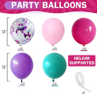 Pastel Balloons Whimsical Christmas Rainbow Colorful Birthday Balloon – Fun for Kids & Family - Hot Pink Teal Purple - image 2