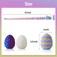 3D Printed Dragon Eggs with Dragon Inside - Random Rainbow - image 3