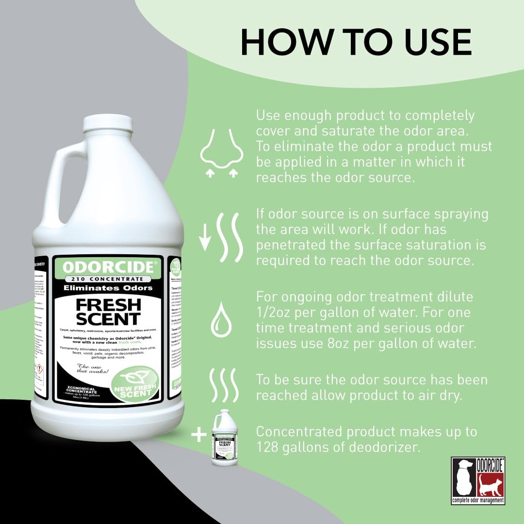 Odorcide Odor Eliminator Concentrate: Odor Eliminator for Strong Odor - Fresh Scent / 64 oz - image 2