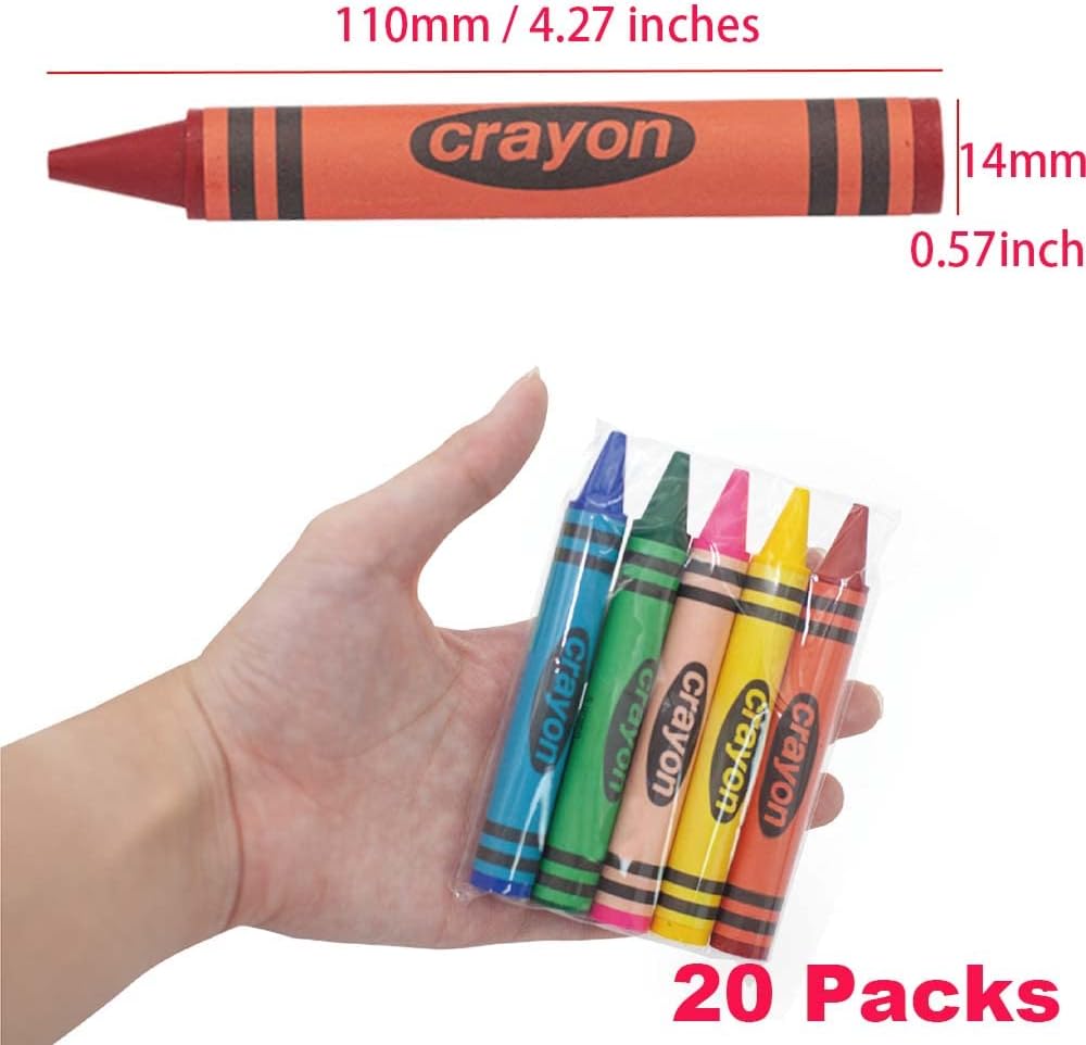 Lucky Art Crayonology bulk crayons, 20 individually wrapped 4-packs of red, yellow, blue and green - view 11