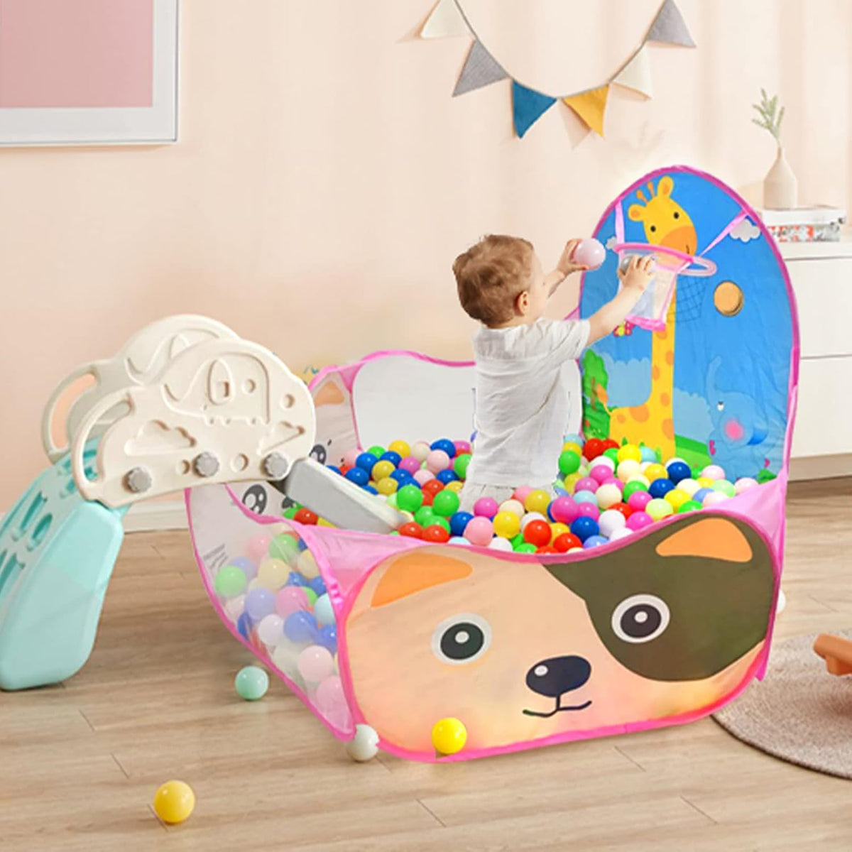 Kids Ball Pit, Pop Up 3+Children Play Tent - image 4