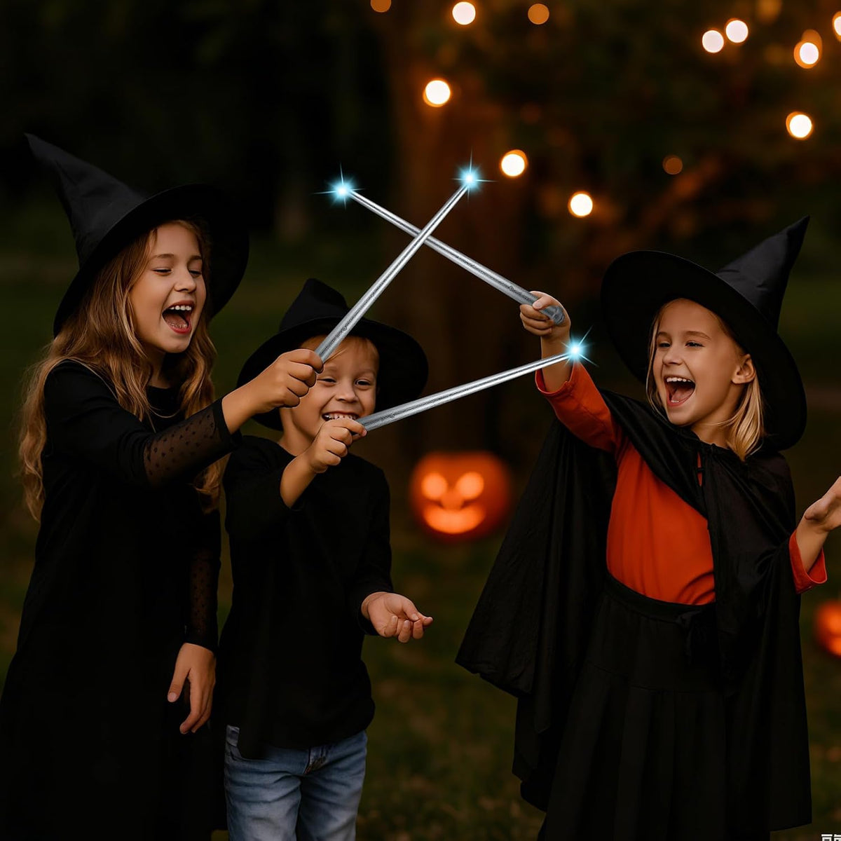 Skylety three light up magic wands in pink, purple and blue - view 34