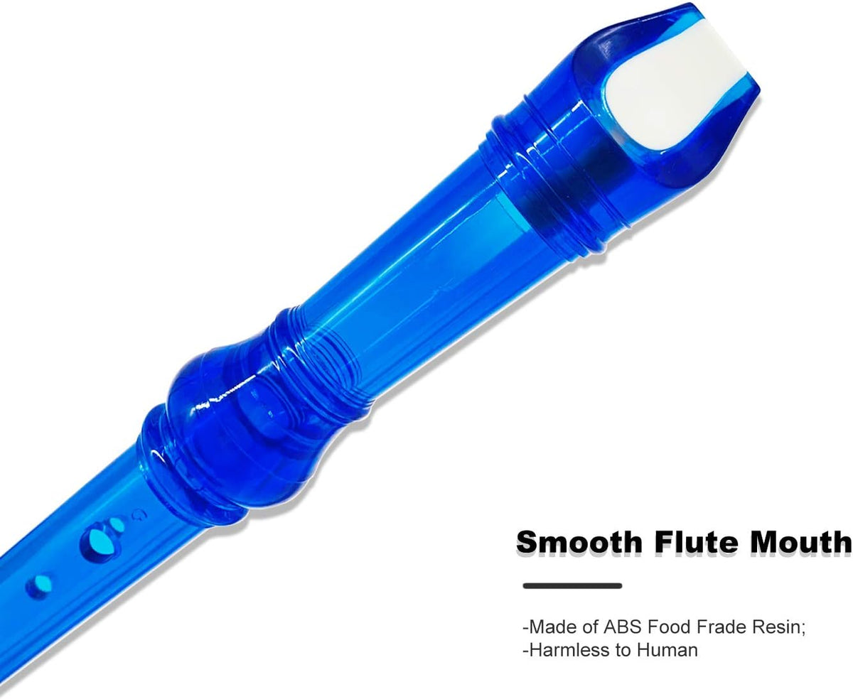 Felt Recorder Case for Soprano, Gray, for Kids – Fun for Kids & Family - Transparent Blue - image 3