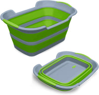 Collapsible Dog Bathtub, Portable Pets Bathing Tub for Puppy Cats, Gray – Essentials for Dogs - Medium / Green