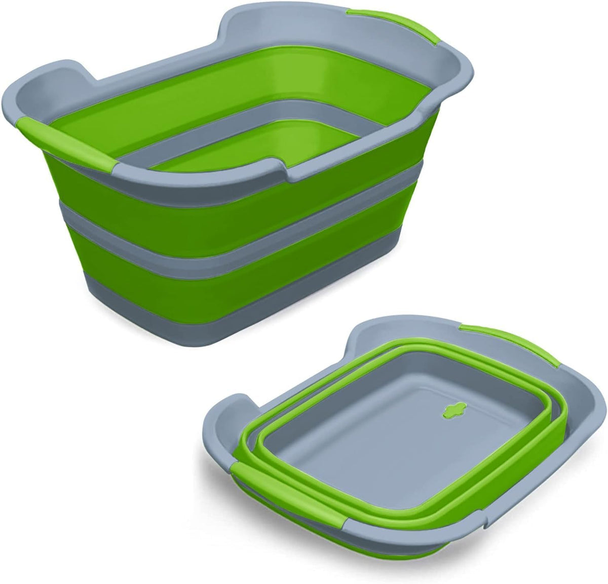 Collapsible Dog Bathtub, Portable Pets Bathing Tub for Puppy Cats, Gray – Essentials for Dogs - Medium / Green